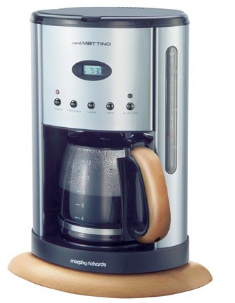 Morphy Richards Kaffeemaschine Edelstahl Neu inkl. Timer 12 Tassen